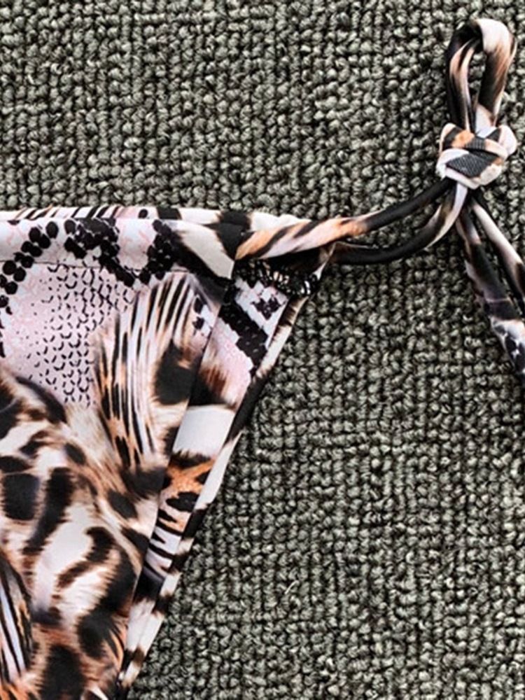 Biquíni Feminino Com Estampa De Leopardo Sexy