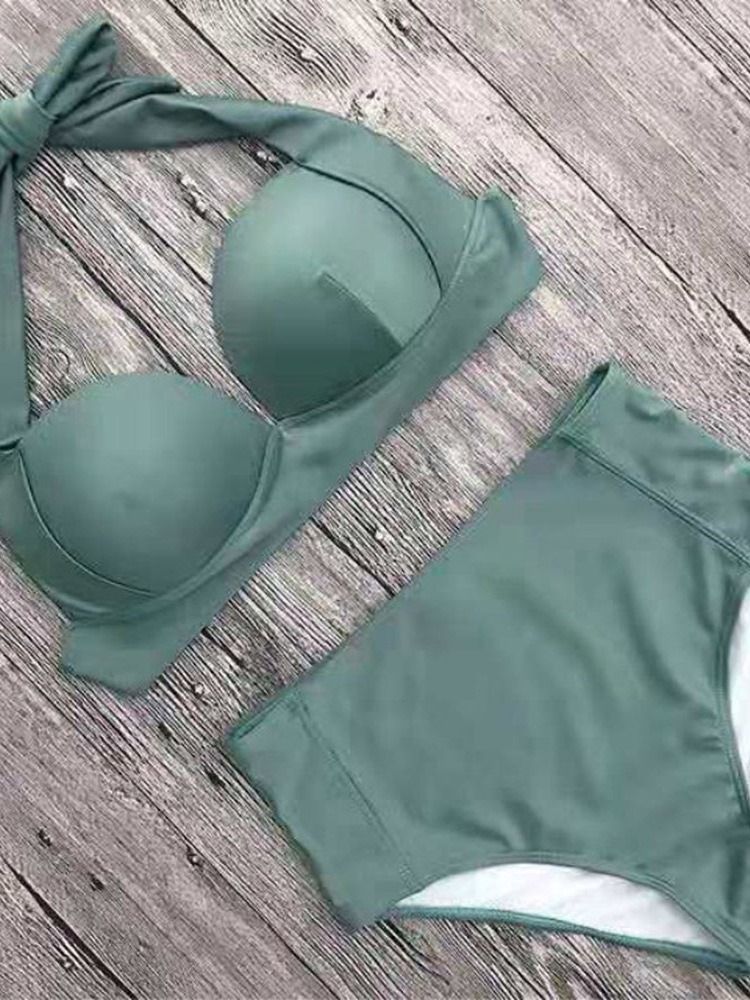 Conjunto De Biquíni Biquíni Feminino Lace-up Swimwear Ocidental