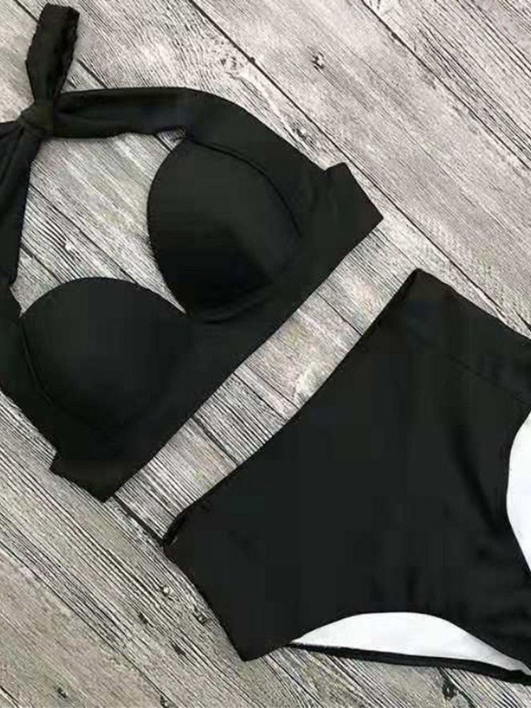 Conjunto De Biquíni Biquíni Feminino Lace-up Swimwear Ocidental