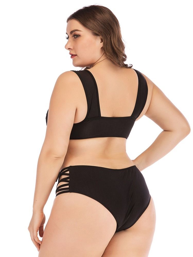 Conjunto De Biquíni Liso Feminino Assimétrico Com Borla Oca