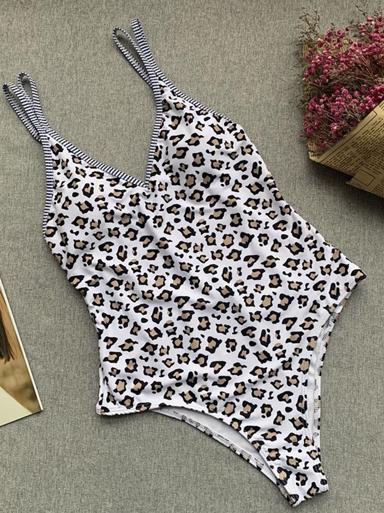 Roupa De Banho Sexy Feminina Leopardo De Uma Peça