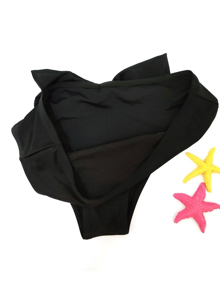 Shorts Bowknot Sexy De Cintura Baixa Lisa Para Mulheres