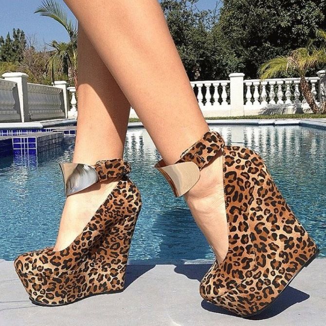 Cunhas Femininas Com Estampa De Leopardo