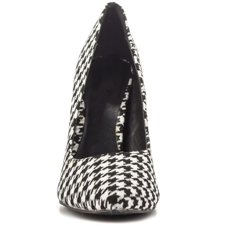 Mulheres Houndstooth Point Toe Pumps