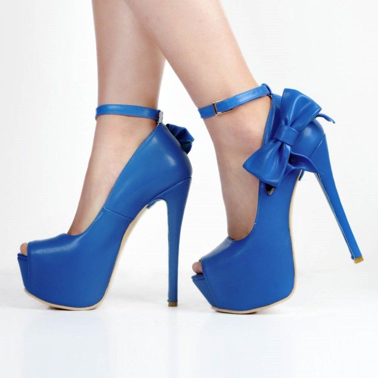 Peep Toe Feminino Stiletto Pumps Com Bowknot