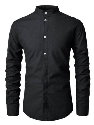 Camisa Justa Masculina Casual De Botão