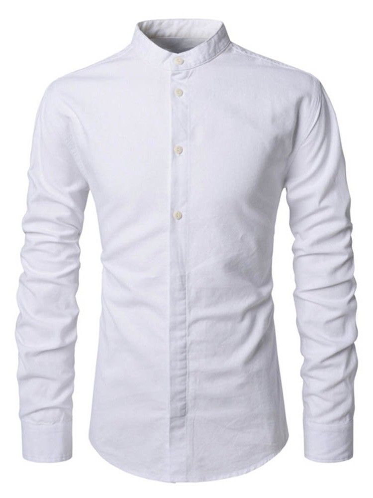 Camisa Justa Masculina Casual De Botão