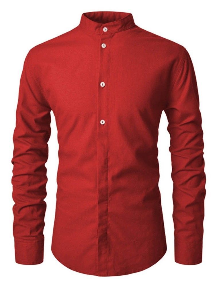 Camisa Justa Masculina Casual De Botão