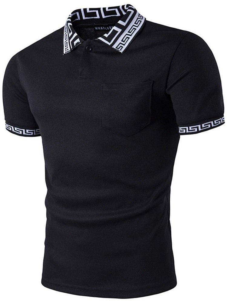 Camisa Polo Masculina Estampada Casual