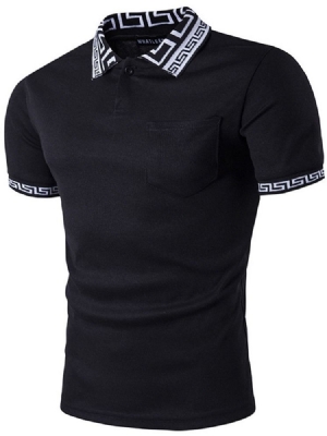 Camisa Polo Masculina Estampada Casual