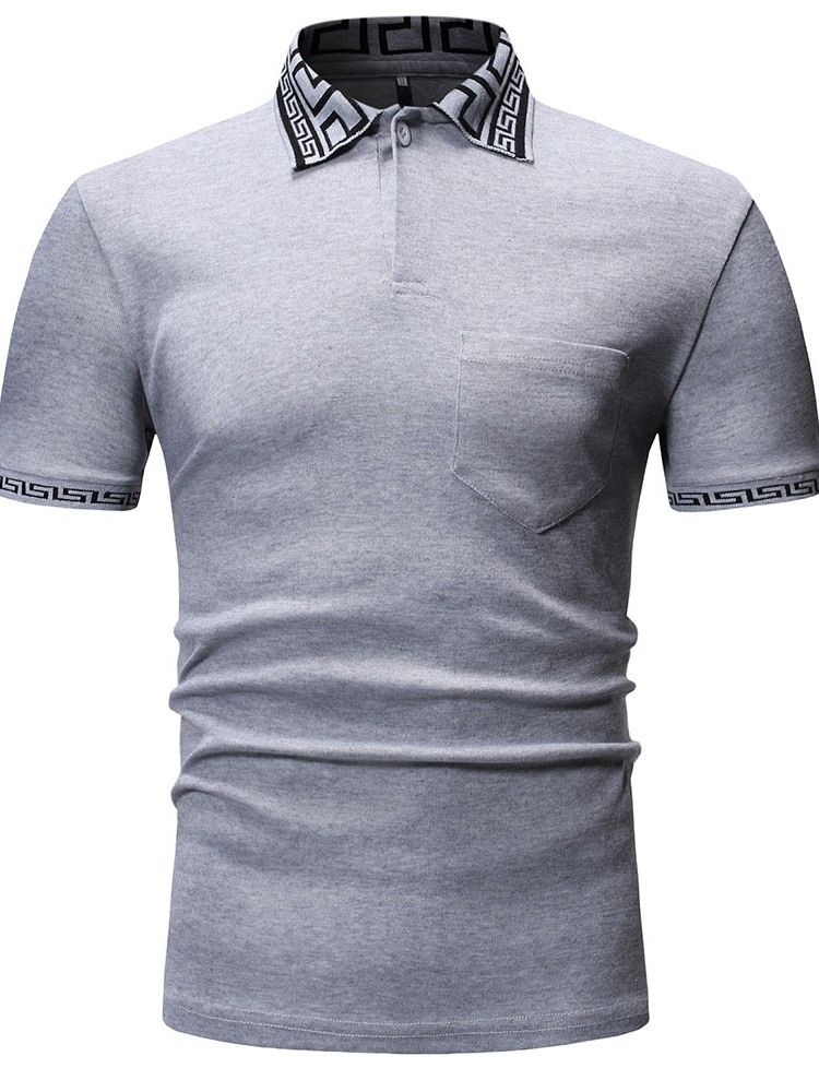 Camisa Polo Masculina Estampada Casual