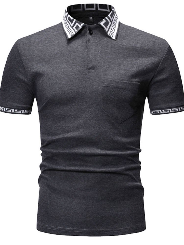 Camisa Polo Masculina Estampada Casual