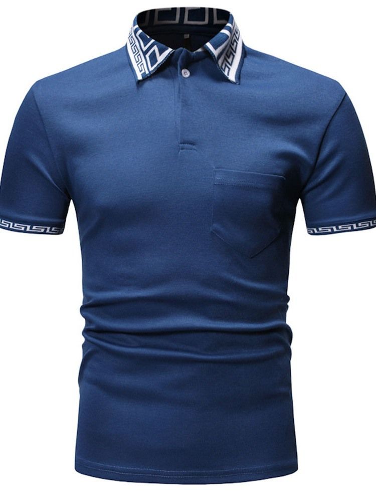 Camisa Polo Masculina Estampada Casual