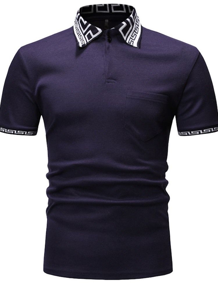 Camisa Polo Masculina Estampada Casual