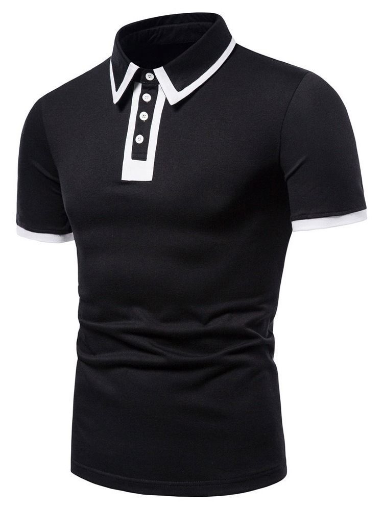 Camisa Polo Masculina Lapela Casual De Botão