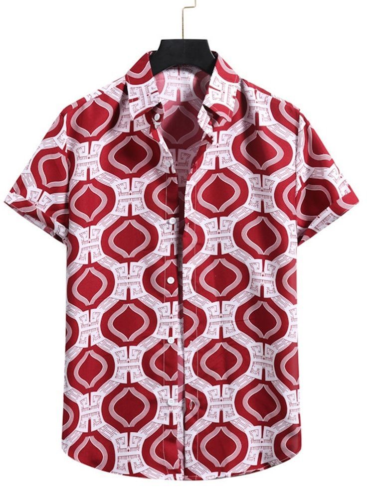 Patchwork Lapela Casual Casual Outono Camisa Masculina