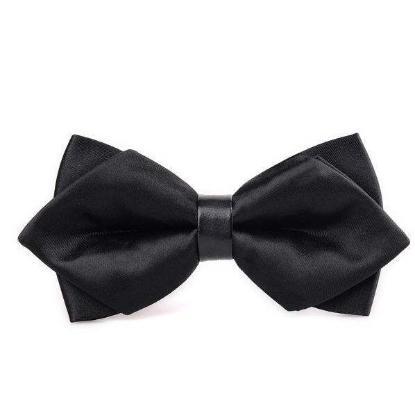 Bowtie Elegante De Estilo Britânico De Dupla Camada Masculina