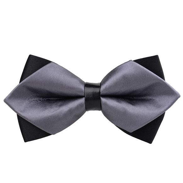 Bowtie Elegante De Estilo Britânico De Dupla Camada Masculina