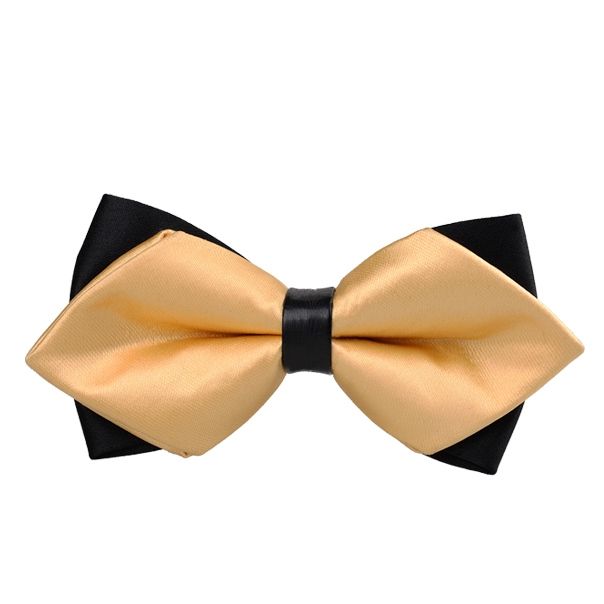 Bowtie Elegante De Estilo Britânico De Dupla Camada Masculina