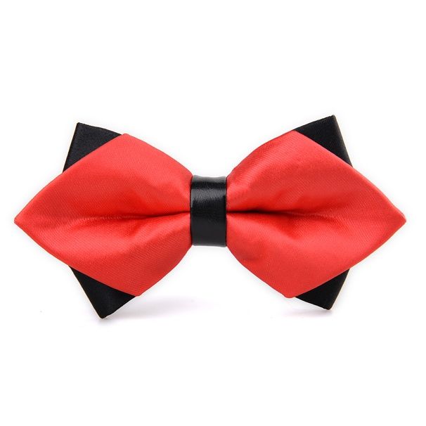 Bowtie Elegante De Estilo Britânico De Dupla Camada Masculina