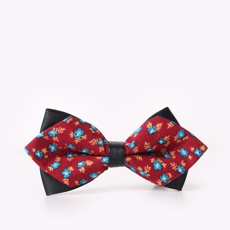 Bowtie Masculino Com Estampa De Algodão