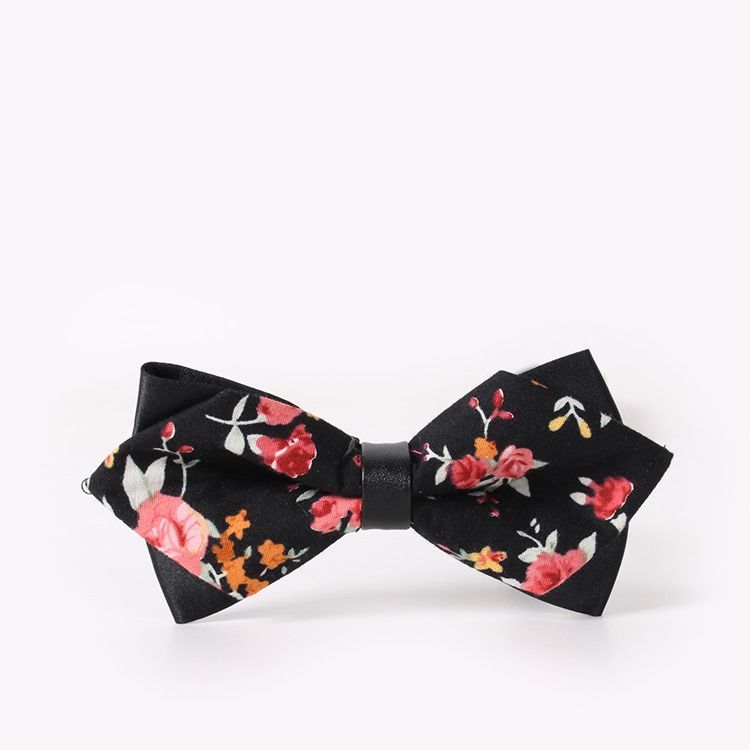 Bowtie Masculino Com Estampa De Algodão