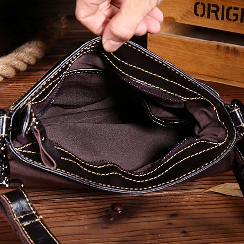 Tecidos Bolsas De Ombro Masculinas Simples De Pu