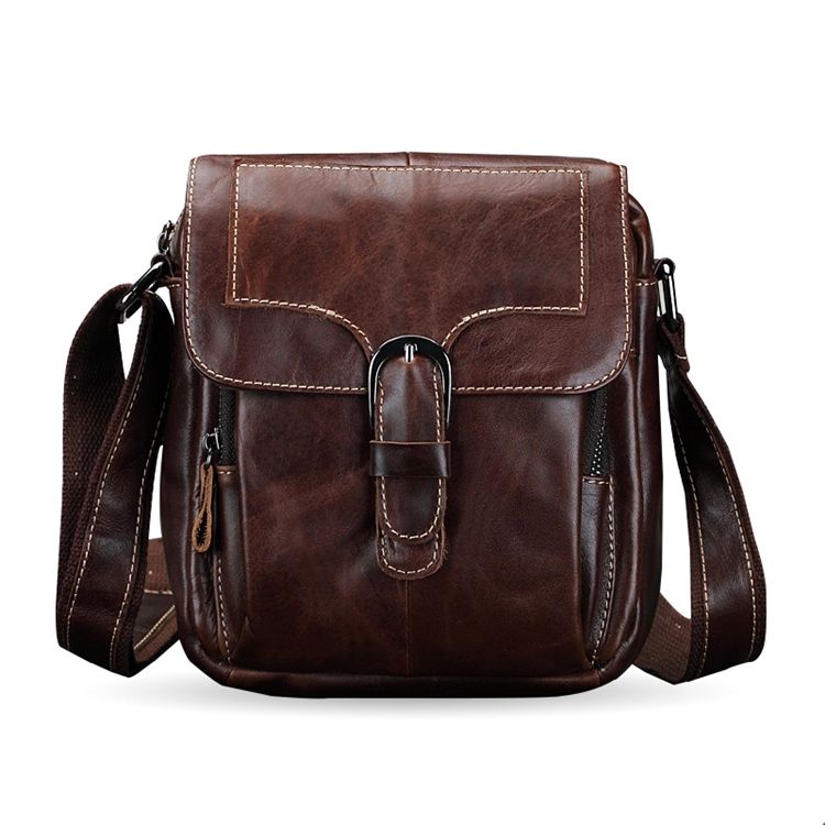 Thread Fashion Pu Retângulo Masculino Bolsas De Ombro