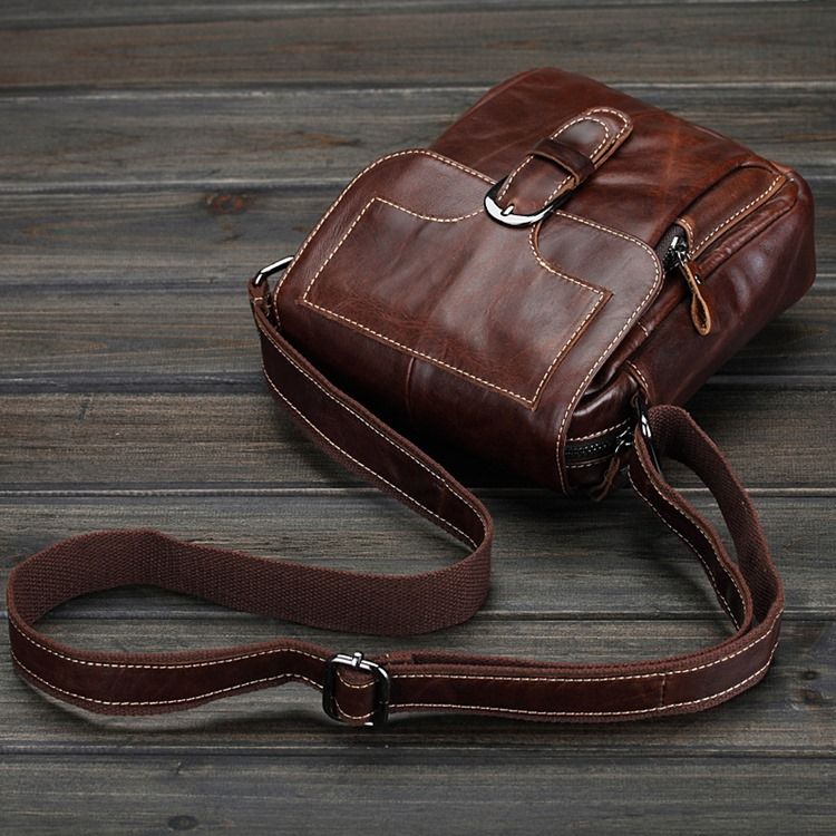 Thread Fashion Pu Retângulo Masculino Bolsas De Ombro