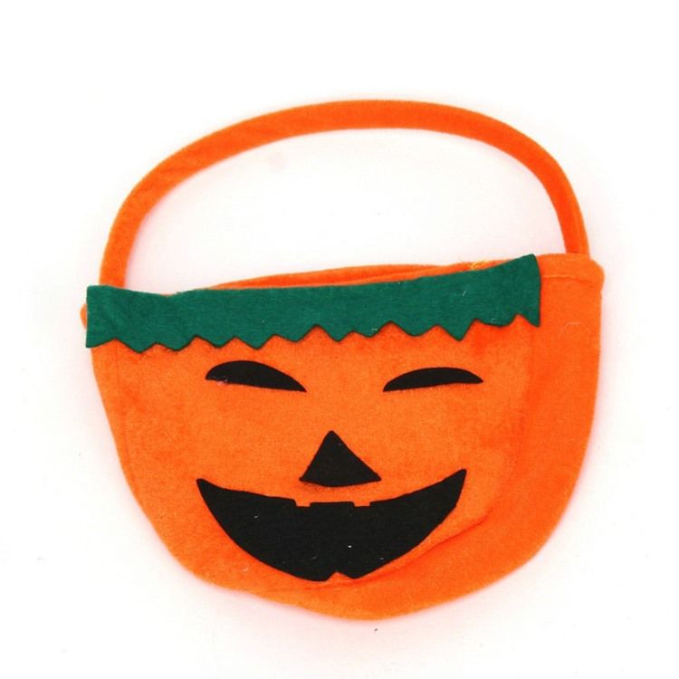 Bolsa De Flanela De Abóbora Para Fantasia De Halloween