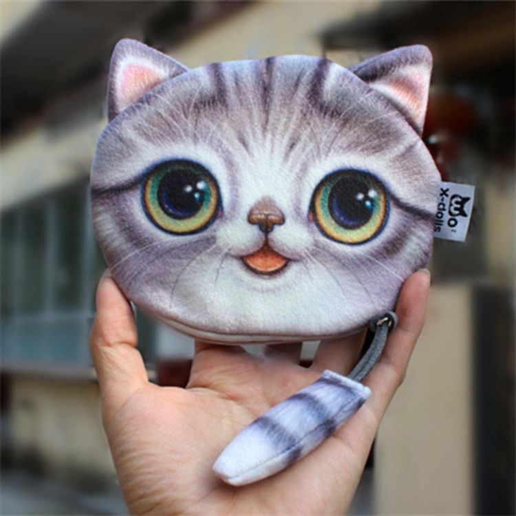 Mini Carteira 3d Kitty Shape