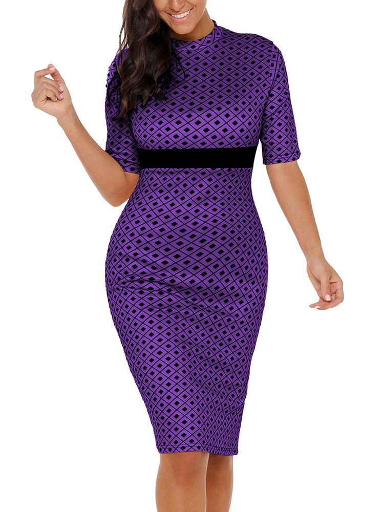 Pulôver Feminino Patchwork Vestido Sexy Bodycon