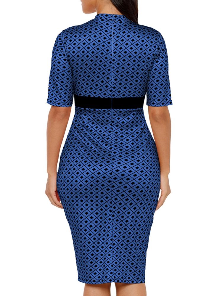 Pulôver Feminino Patchwork Vestido Sexy Bodycon