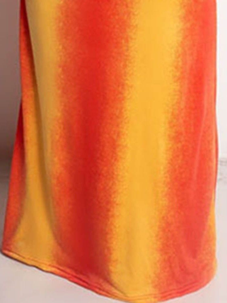 Vestido Feminino Bodycon Gradiente Sem Mangas Até O Chão.