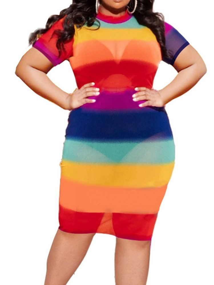 Vestido Feminino Na Altura Do Joelho Com Gola Curta De Manga Curta