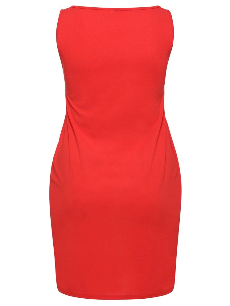 Vestido Feminino Sem Costas Com Rebite Dividido Assimétrico Bodycon