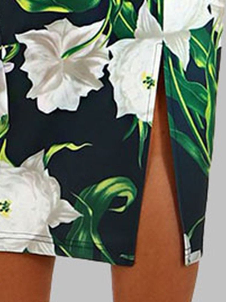 Vestido Feminino De Verão Estampado Sem Mangas