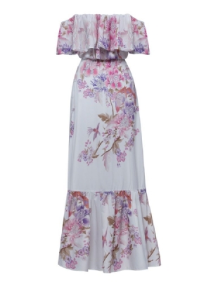 Vestido Feminino Com Estampa Floral Sem Alças