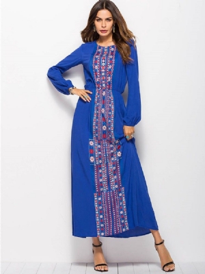 Vestido Maxi Azul Feminino Moda Africana