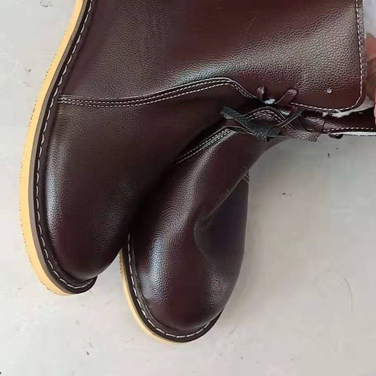 Botas Casuais Femininas De Salto Liso Com Cadarço Frontal