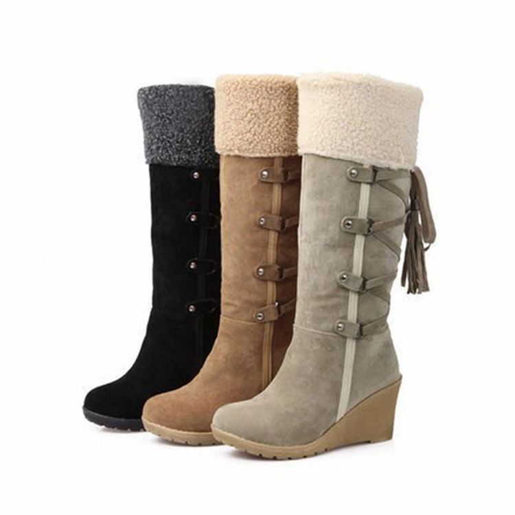 Botas Ocidentais Com Salto Redondo Feminino