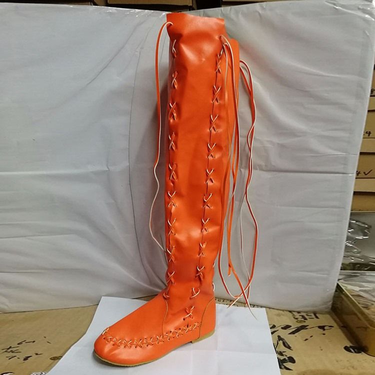 Botas Ocidentais Com Zíper Liso Redondo Feminino Com Zíper Lateral