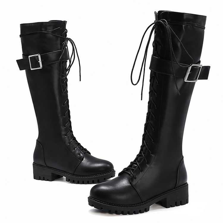 Botas Ocidentais De Salto Liso Feminino Com Zíper