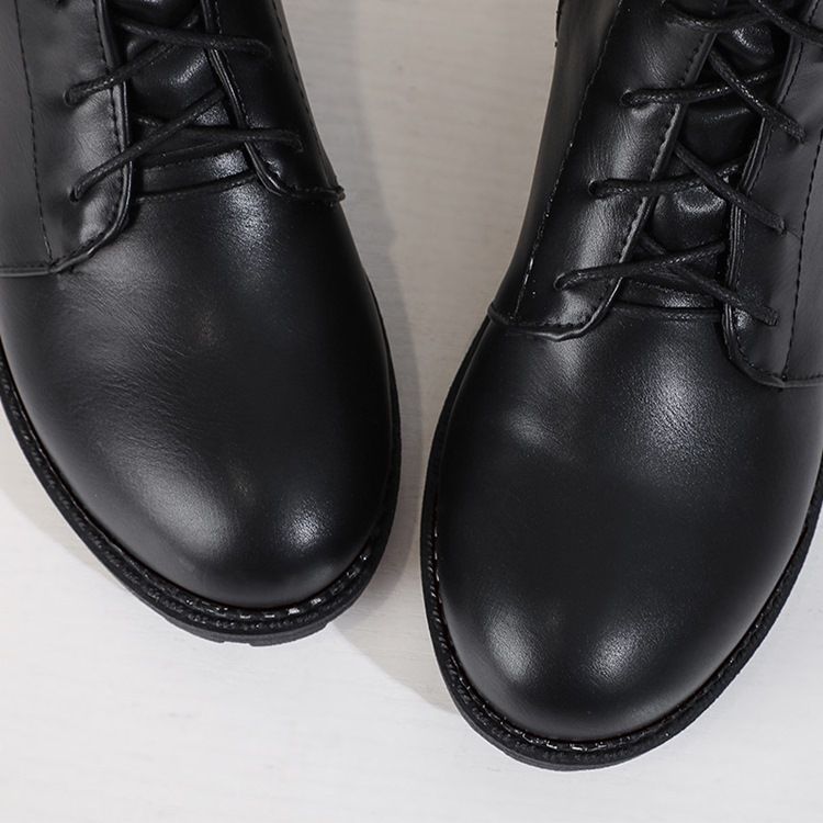 Botas Ocidentais De Salto Liso Feminino Com Zíper