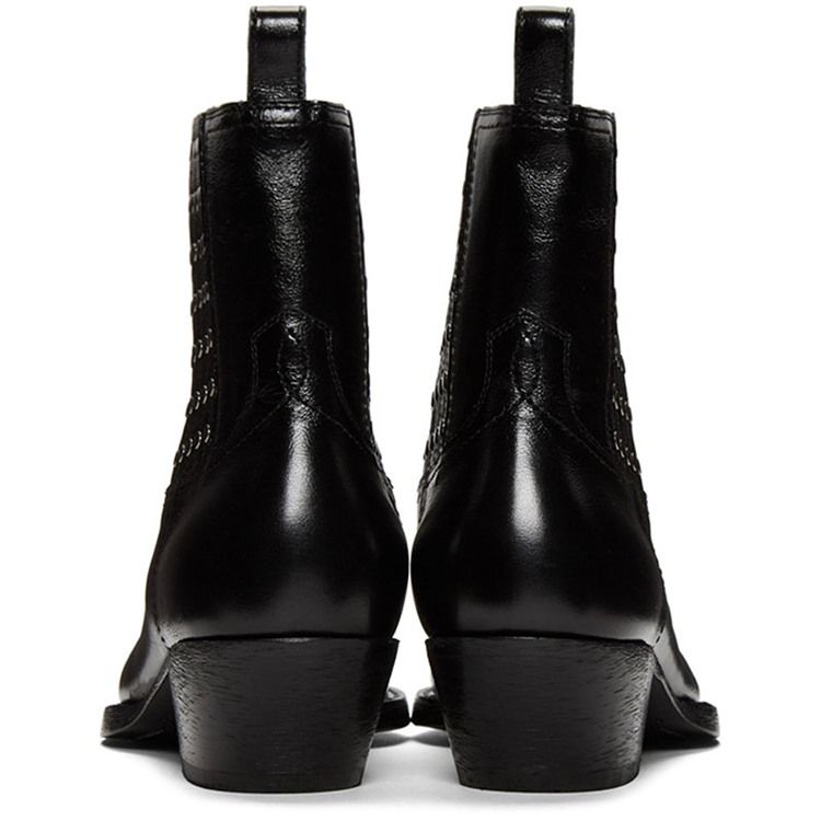 Botas De Tornozelo Casual Simples Deslizantes Femininas Com Dedo Do Pé Pontiagudo