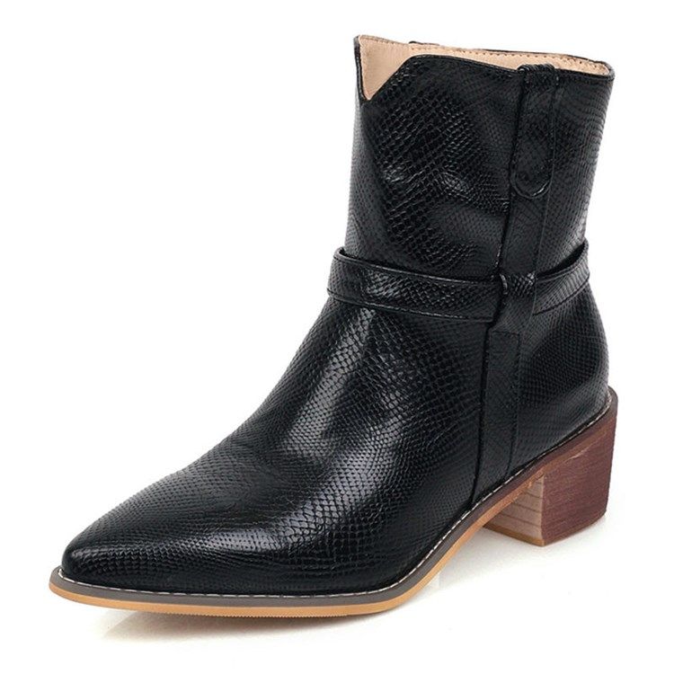 Botas De Tornozelo Feminino Simples Deslizantes