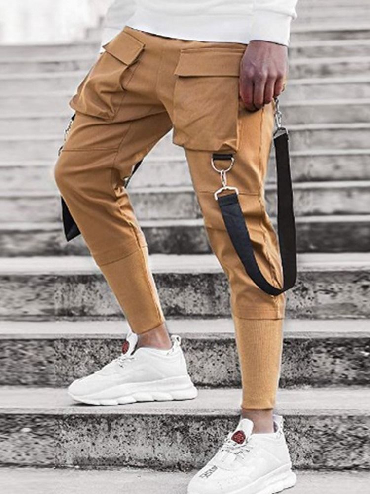 Calça Casual Magra Masculina