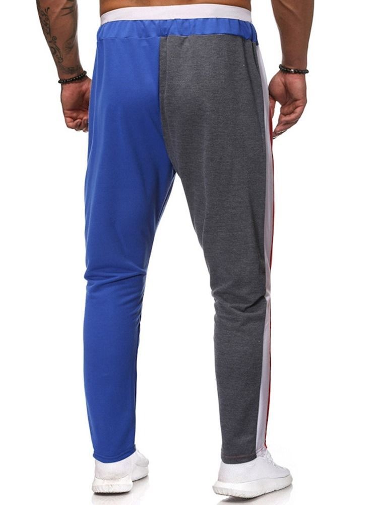 Calça Casual Masculina Color Block Fina De Verão