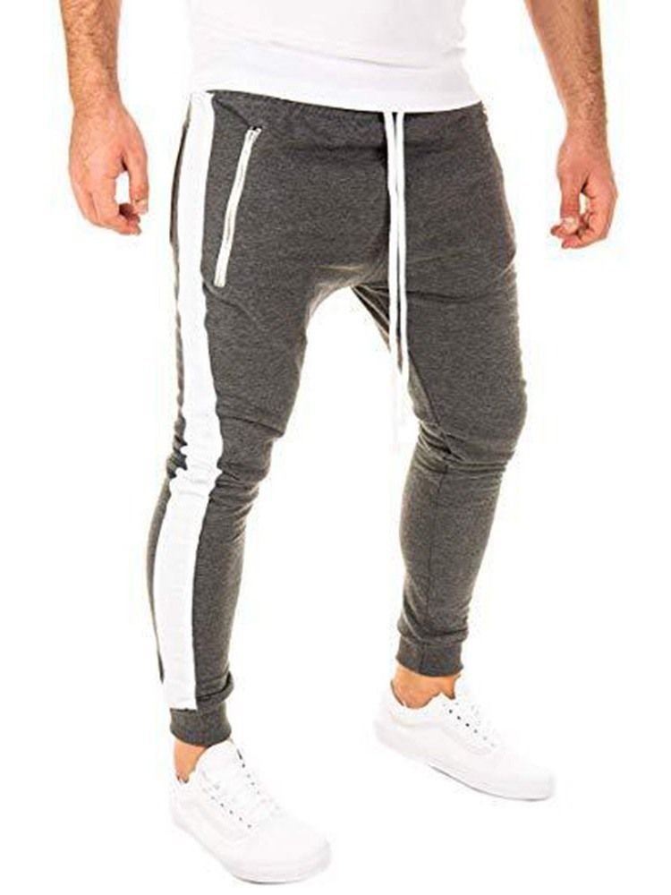 Calça Casual Masculina Com Cadarço Com Cadarço Colorido