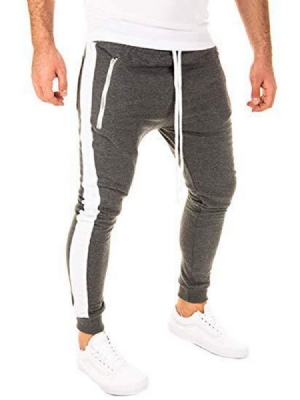 Calça Casual Masculina Com Cadarço Com Cadarço Colorido